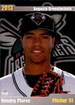 2013 Brandt Augusta GreenJackets #9 Kendry Flores Front
