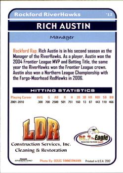 2012 Grandstand Rockford RiverHawks #NNO Rich Austin Back