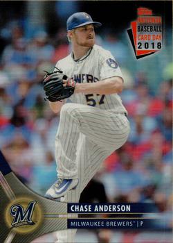 2018 Topps National Baseball Card Day - Milwaukee Brewers #MB-2 Chase Anderson Front