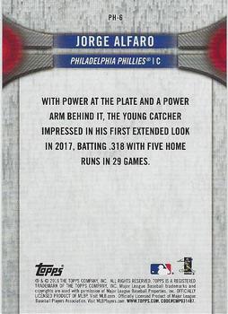 2018 Topps National Baseball Card Day - Philadelphia Phillies #PH-6 Jorge Alfaro Back
