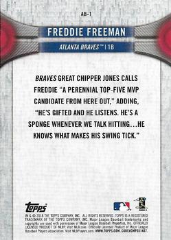 2018 Topps National Baseball Card Day - Atlanta Braves #AB-1 Freddie Freeman Back