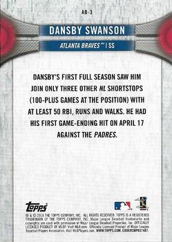 2018 Topps National Baseball Card Day - Atlanta Braves #AB-3 Dansby Swanson Back