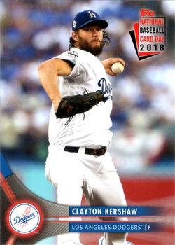 2018 Topps National Baseball Card Day - Los Angeles Dodgers #LAD-1 Clayton Kershaw Front