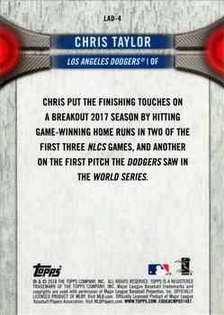 2018 Topps National Baseball Card Day - Los Angeles Dodgers #LAD-4 Chris Taylor Back