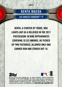 2018 Topps National Baseball Card Day - Los Angeles Dodgers #LAD-6 Kenta Maeda Back