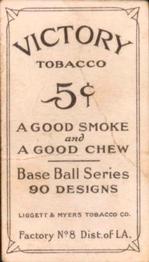 1915 Victory Tobacco (T214) #NNO Hal Chase Back