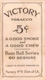 1915 Victory Tobacco (T214) #NNO Ray Demmitt Back