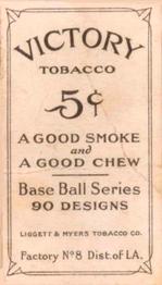 1915 Victory Tobacco (T214) #NNO Chick Gandil Back