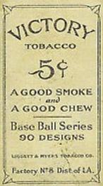 1915 Victory Tobacco (T214) #NNO Nap Rucker Back