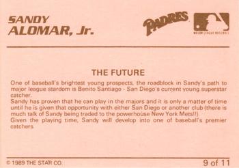 1989 Star Sandy Alomar Jr. #9. Sandy Alomar Jr. Back