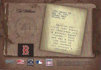 2005 Playoff Prime Cuts - Biography #NNO Ted Williams Back