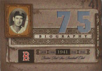2005 Playoff Prime Cuts - Biography #NNO Ted Williams Front