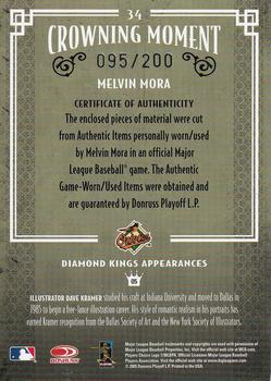 2005 Donruss Diamond Kings - Materials Bronze #34 Melvin Mora Back