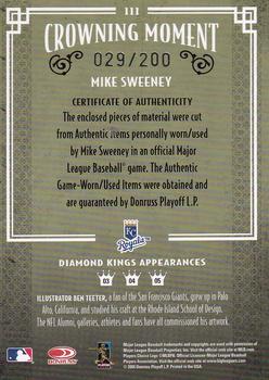 2005 Donruss Diamond Kings - Materials Bronze #111 Mike Sweeney Back