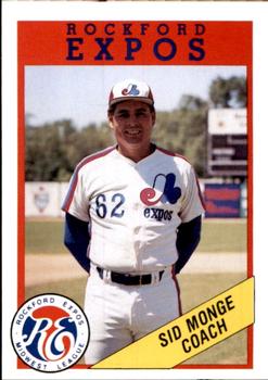 1990 Litho Center Rockford Expos #18 Sid Monge Front