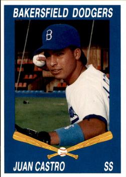 1992 Cal League Bakersfield Dodgers #6 Juan Castro Front