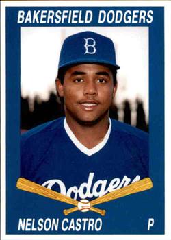 1992 Cal League Bakersfield Dodgers #7 Nelson Castro Front
