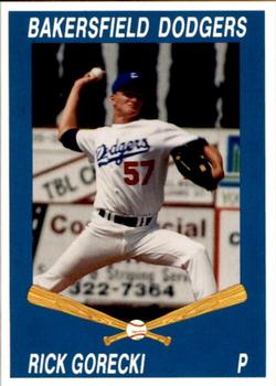 1992 Cal League Bakersfield Dodgers #12 Rick Gorecki Front