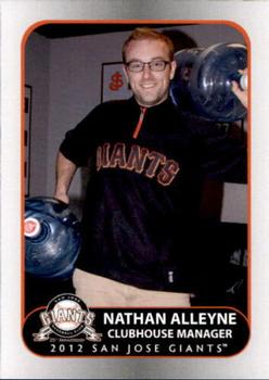 2012 Grandstand San Jose Giants #33 Nathan Alleyne Front