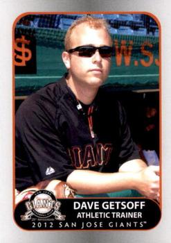 2012 Grandstand San Jose Giants #35 Dave Getsoff Front