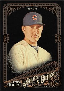 2018 Topps Allen & Ginter X #32 Anthony Rizzo Front