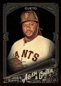2018 Topps Allen & Ginter X #166 Johnny Cueto Front