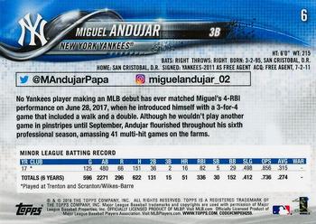 2018 Topps On-Demand 3D #6 Miguel Andujar Back