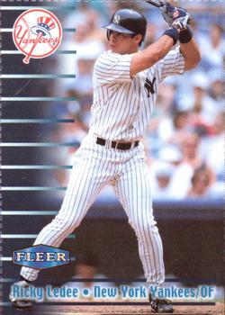 1999 Fleer Burger King New York Yankees #23 Ricky Ledee Front