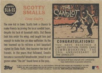 2018 Topps Archives - The Sandlot Autographs #SLA-SS Scotty Smalls Back