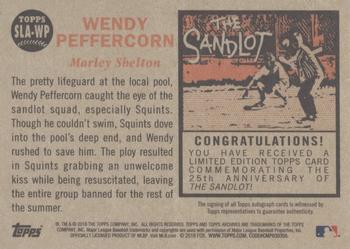 2018 Topps Archives - The Sandlot Autographs #SLA-WP Wendy Peffercorn Back