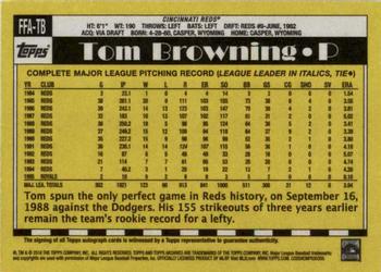 2018 Topps Archives - Fan Favorites Autographs #FFA-TB Tom Browning Back