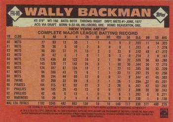 2018 Topps Archives - Fan Favorites Autographs #FFA-WB Wally Backman Back