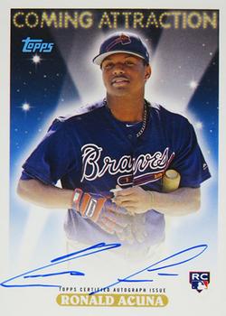 2018 Topps Archives - Coming Attraction Autographs #CA-RA Ronald Acuna Front
