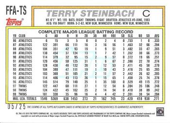 2018 Topps Archives - Fan Favorites Autographs Blue #FFA-TS Terry Steinbach Back