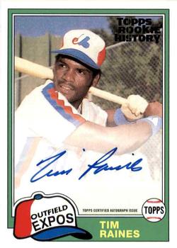 2018 Topps Archives - Topps Rookie History Autographs #RHA-TR Tim Raines Front