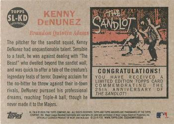 2018 Topps Archives - The Sandlot #SL-KD Kenny DeNunez Back