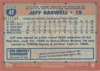 2018 Topps Archives - Topps Rookie History Purple #4T Jeff Bagwell Back