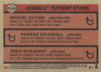2018 Topps Archives - 1981 Topps Future Stars Trios #FS-LAA Parker Bridwell / Troy Scribner / Shohei Ohtani Back