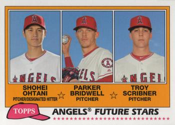 2018 Topps Archives - 1981 Topps Future Stars Trios #FS-LAA Parker Bridwell / Troy Scribner / Shohei Ohtani Front
