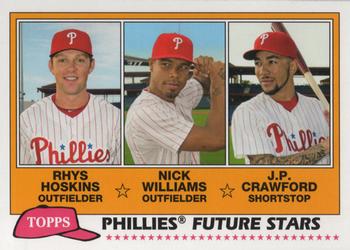 2018 Topps Archives - 1981 Topps Future Stars Trios #FS-PHI Rhys Hoskins / Nick Williams / J.P. Crawford Front