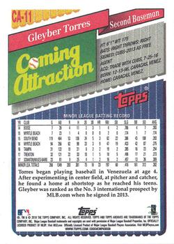 2018 Topps Archives - 1993 Coming Attraction #CA-11 Gleyber Torres Back