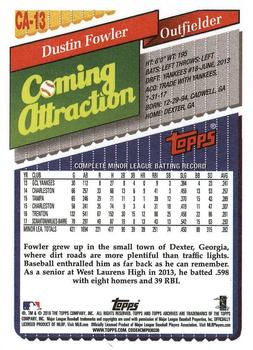 2018 Topps Archives - 1993 Coming Attraction #CA-13 Dustin Fowler Back