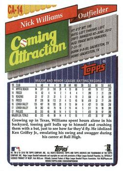 2018 Topps Archives - 1993 Coming Attraction #CA-14 Nick Williams Back