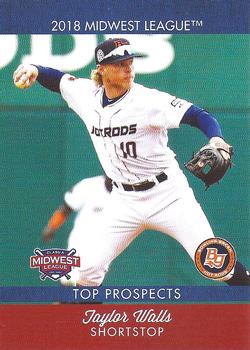 2018 Choice Midwest League Top Prospects #06 Taylor Walls Front