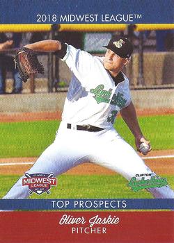 2018 Choice Midwest League Top Prospects #09 Oliver Jaskie Front