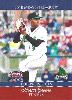2018 Choice Midwest League Top Prospects #14 Hunter Greene Front