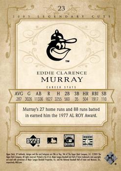 2005 SP Legendary Cuts #23 Eddie Murray Back