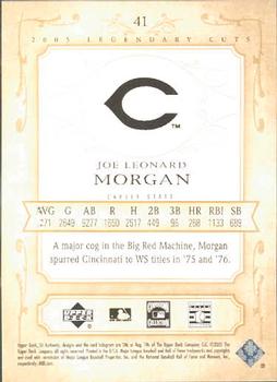 2005 SP Legendary Cuts #41 Joe Morgan Back