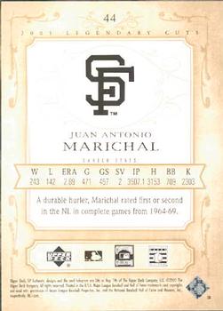 2005 SP Legendary Cuts #44 Juan Marichal Back
