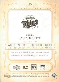 2005 SP Legendary Cuts #45 Kirby Puckett Back